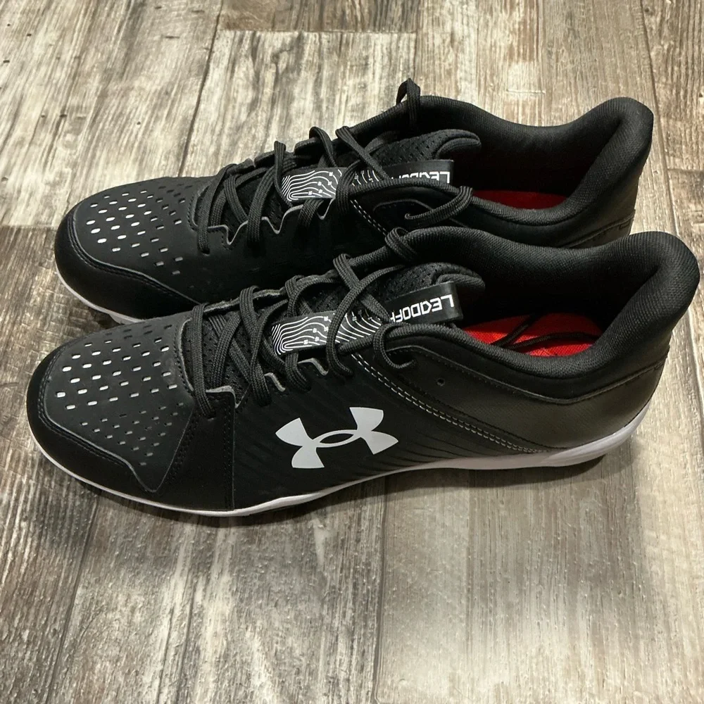 Under Armour Black and White Cleats Size 12 - Picture 9 of 11